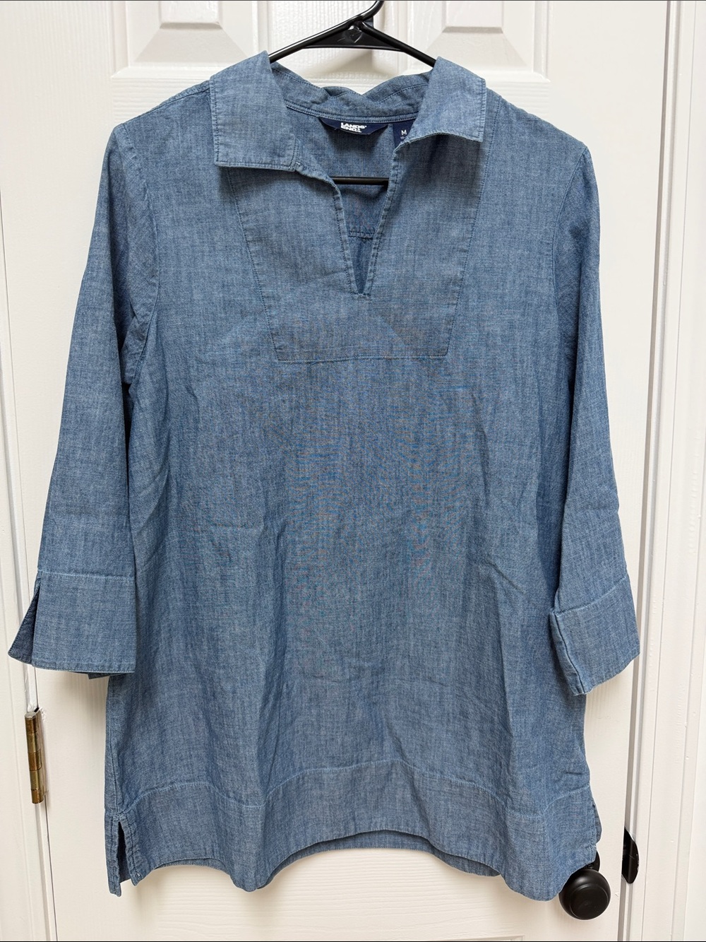 Lands' End Blue Chambray Tunic Top